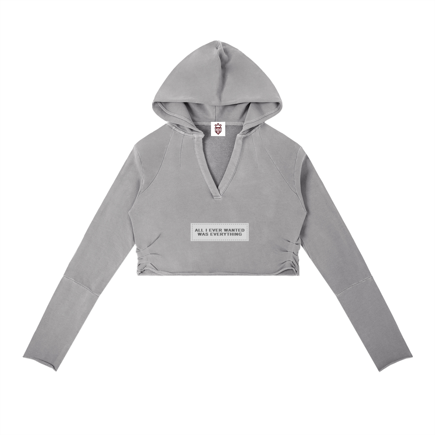 Vintage Washed Raw Edge Hoodie