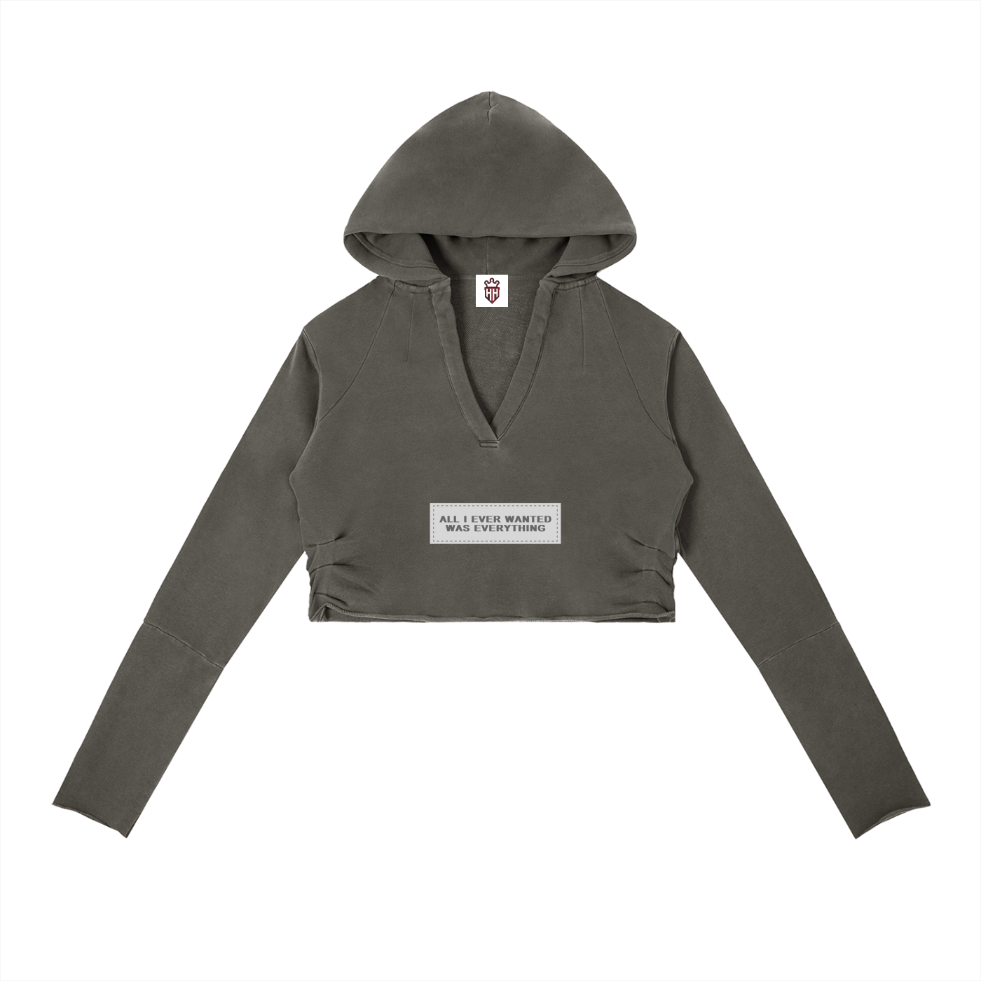 Vintage Washed Raw Edge Hoodie