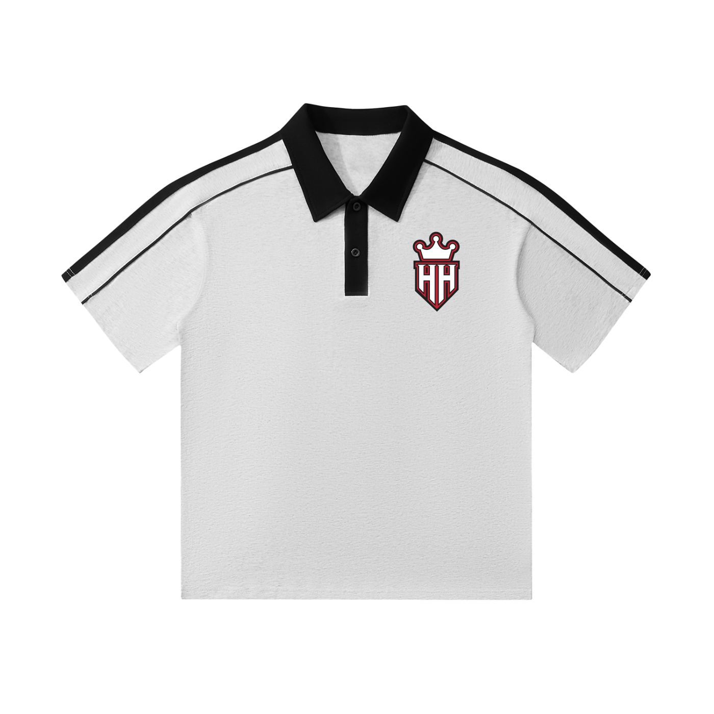 Contrast Collar Short-Sleeve Polo Shirt