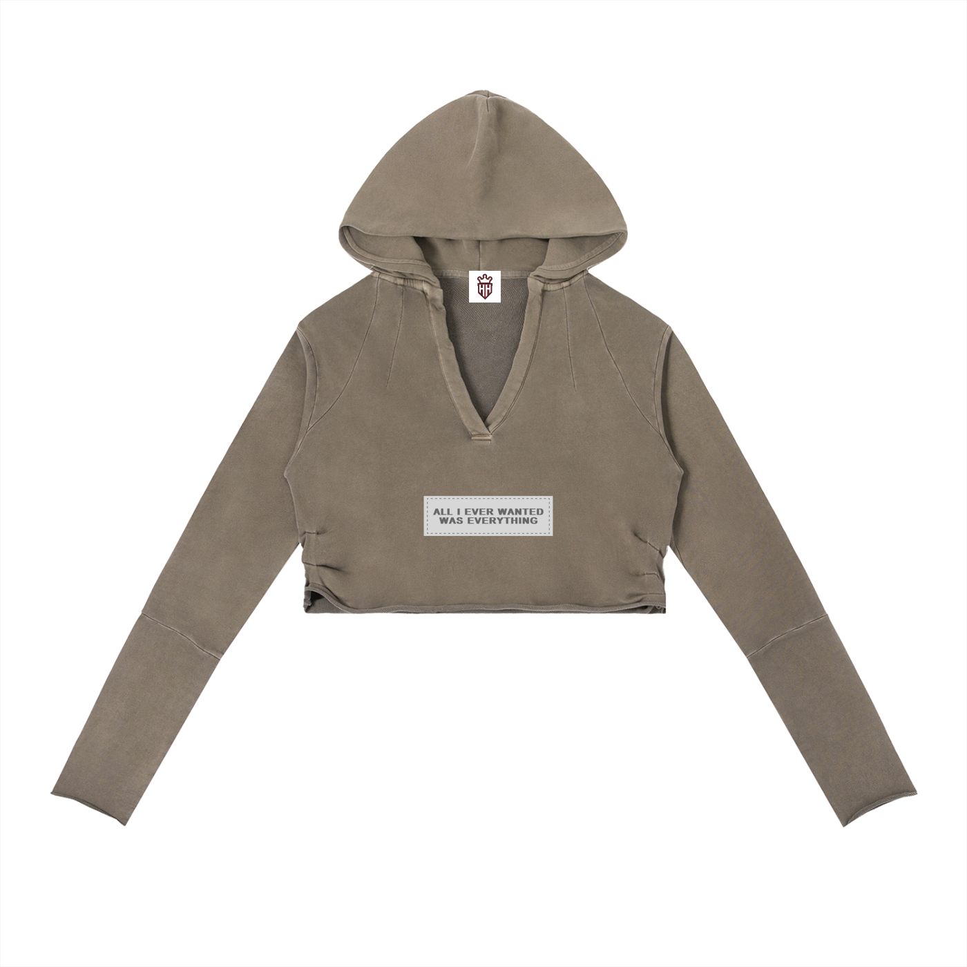 Vintage Washed Raw Edge Hoodie