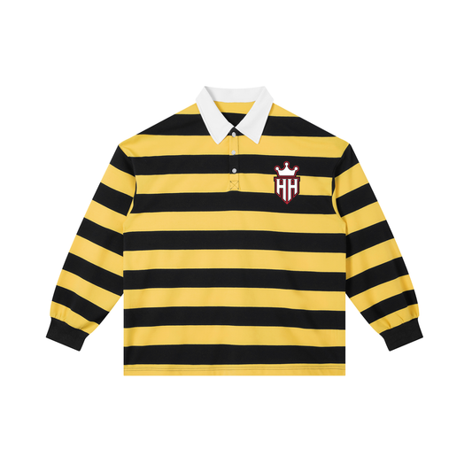 Color Block Stripe Polo Shirt