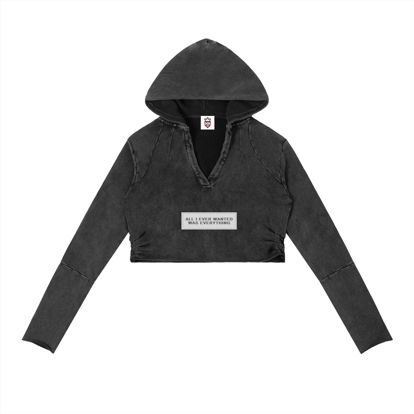 Vintage Washed Raw Edge Hoodie