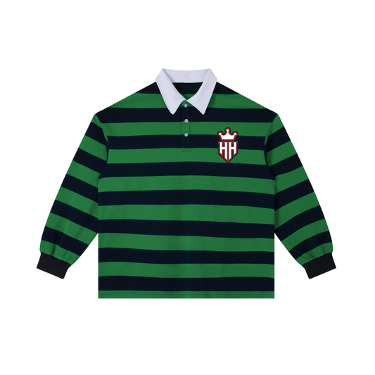 Color Block Stripe Polo Shirt